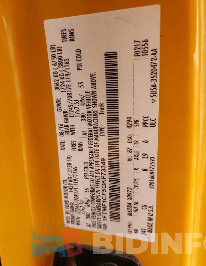 1FTMF1CF5GKF73349 Photo# 12
