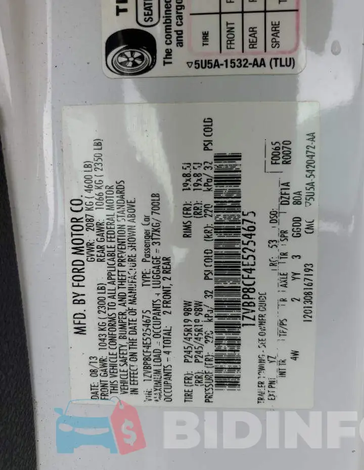 1ZVBP8CF4E5254675 Photo# 12