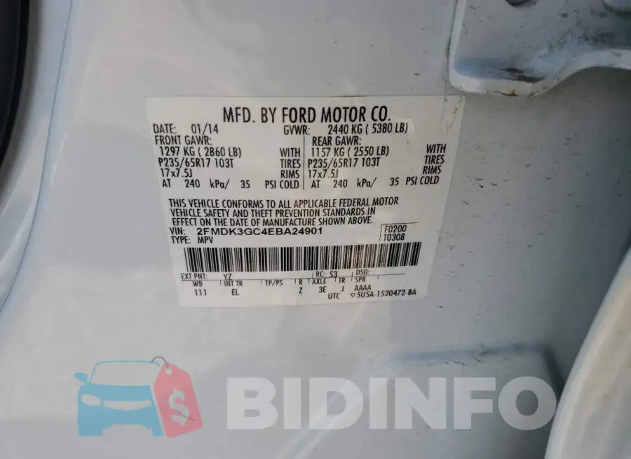 2FMDK3GC4EBA24901 Photo# 13