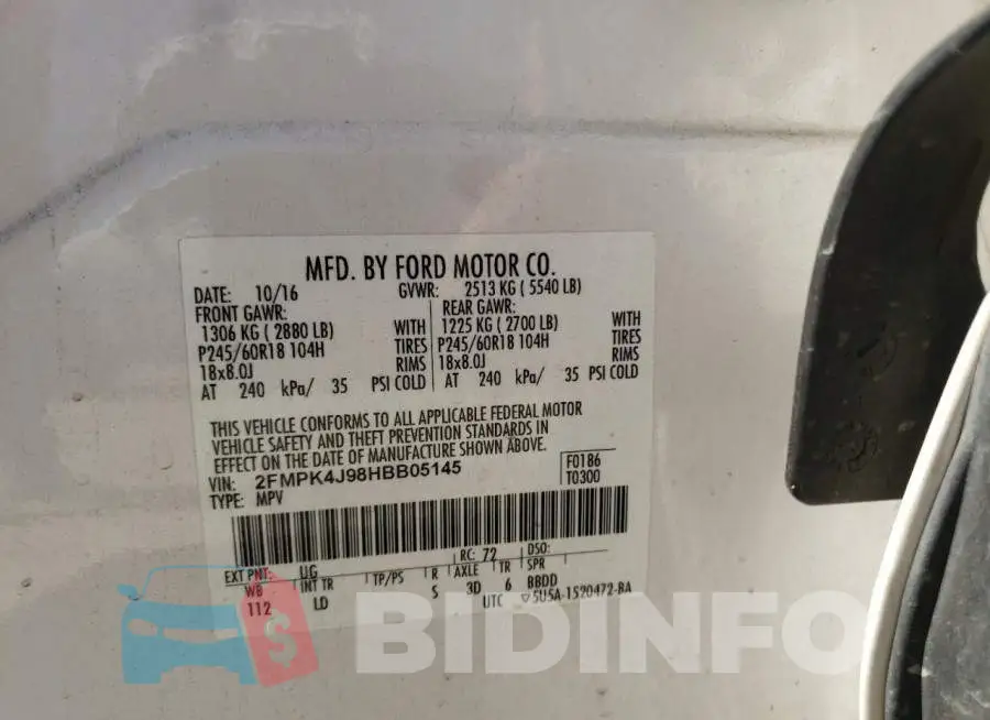 2FMPK4J98HBB05145 Photo# 13
