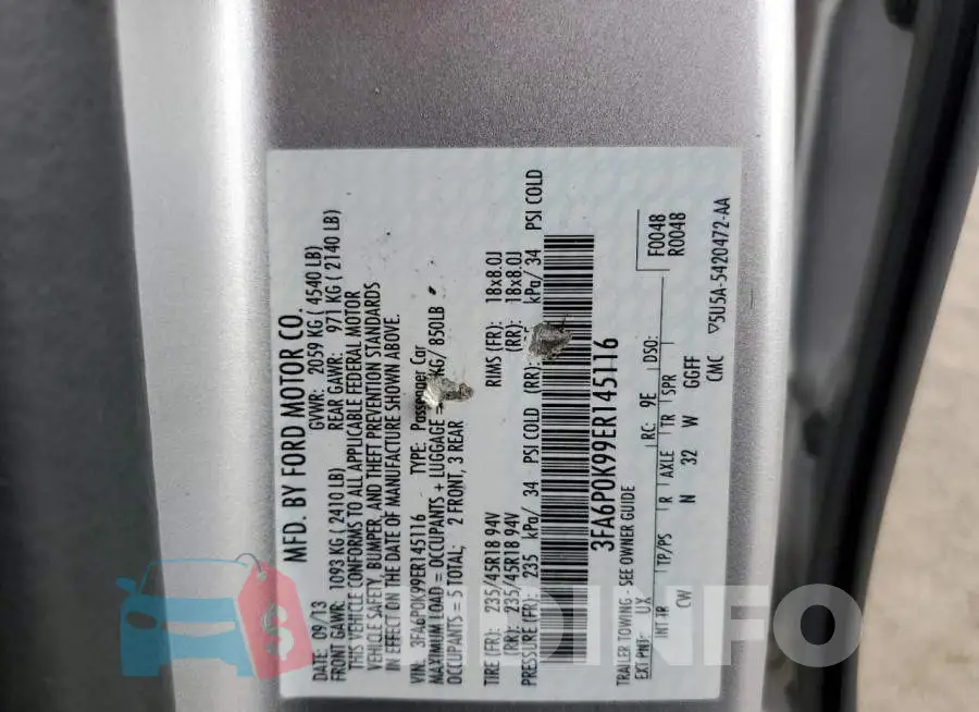 3FA6P0K99ER145116 Photo# 12