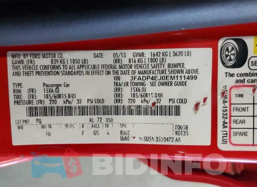 3FADP4EJ0EM111499 Photo# 12