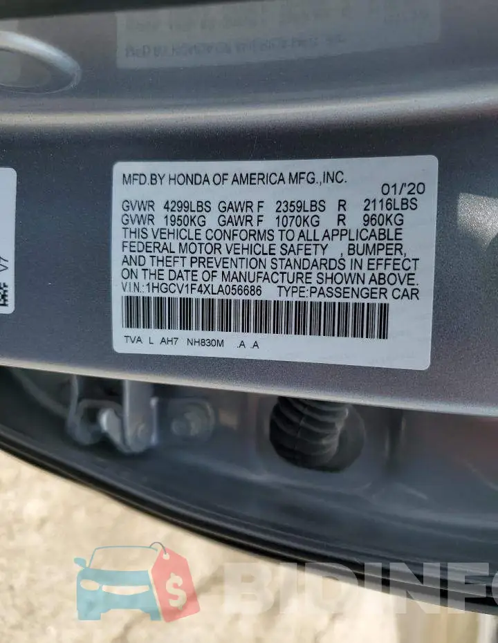 1HGCV1F4XLA056686 Photo# 12
