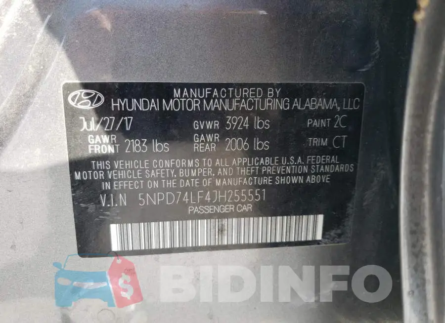 5NPD74LF4JH255551 Photo# 13