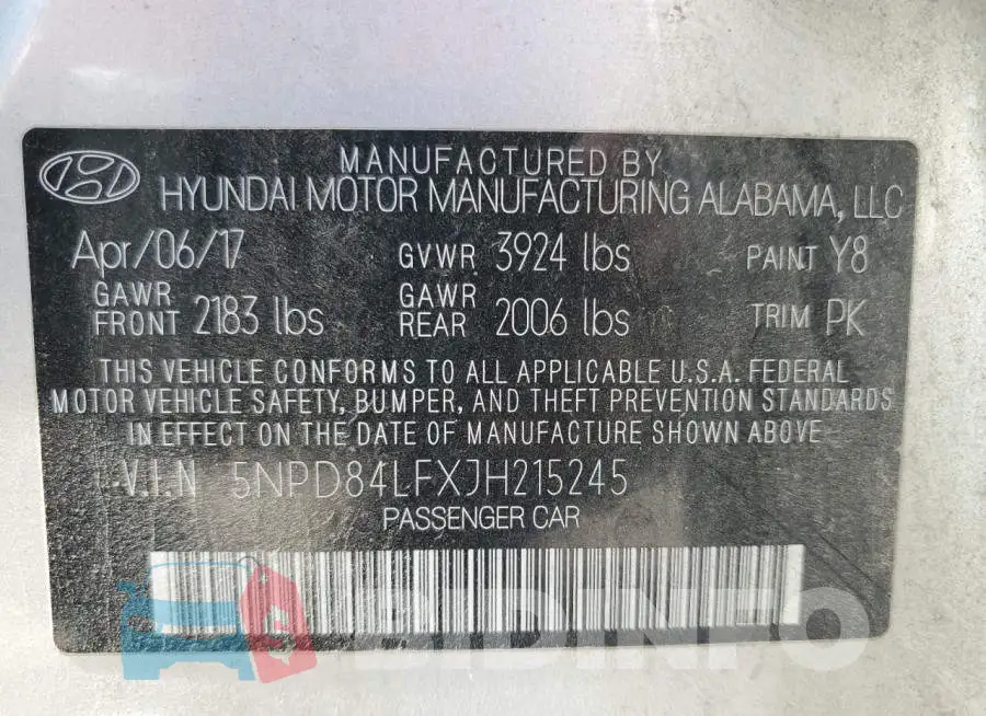 5NPD84LFXJH215245 Photo# 12
