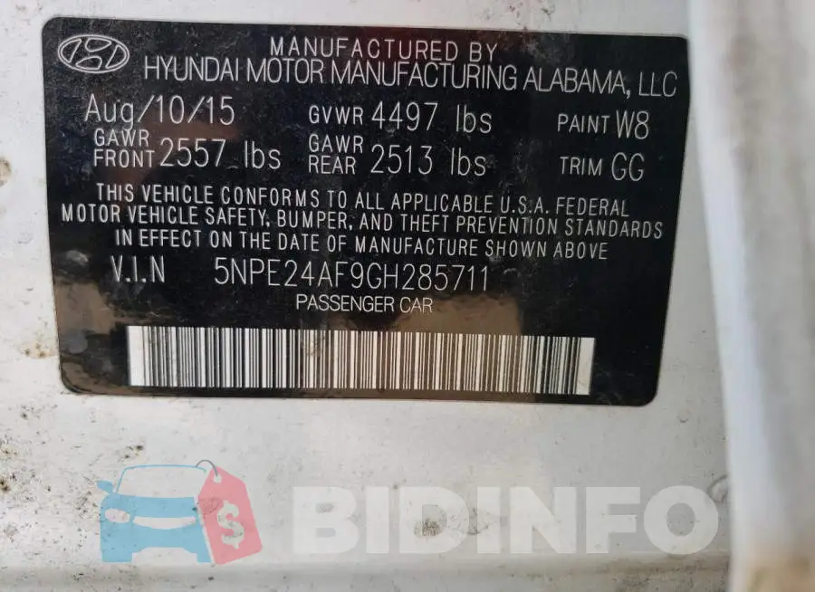 5NPE24AF9GH285711 Photo# 12