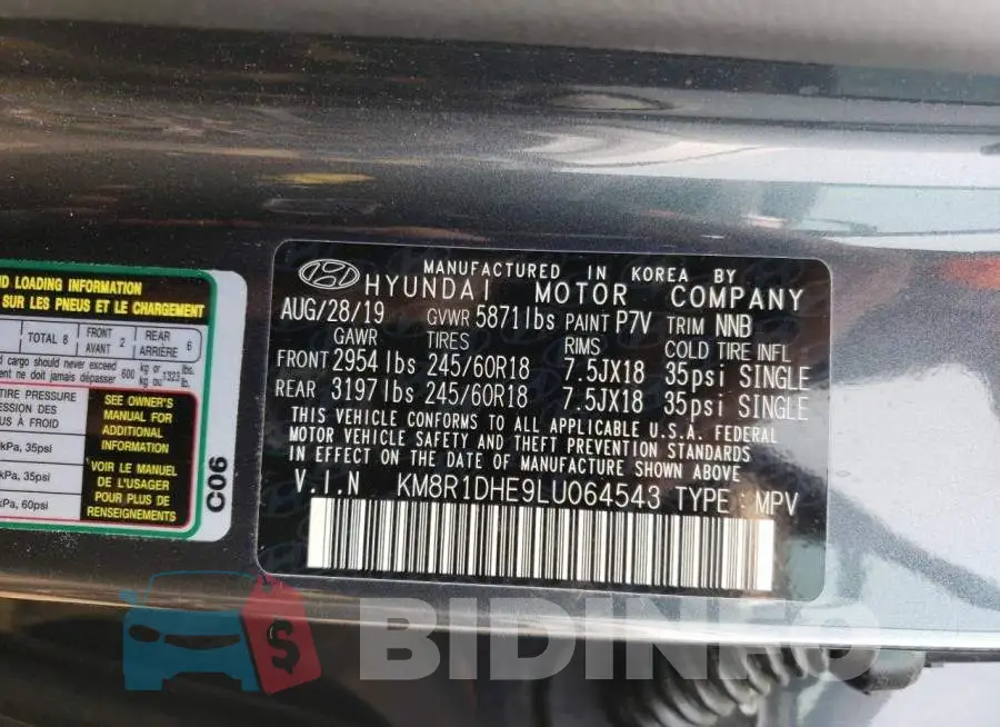 KM8R1DHE9LU064543 Photo# 13