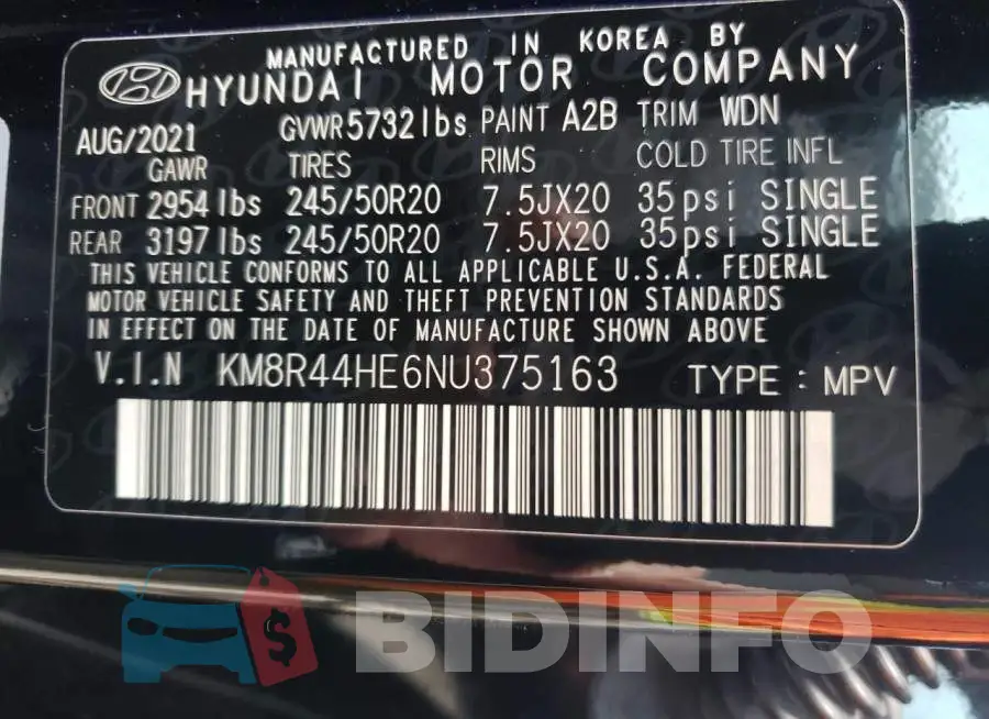KM8R44HE6NU375163 Photo# 14