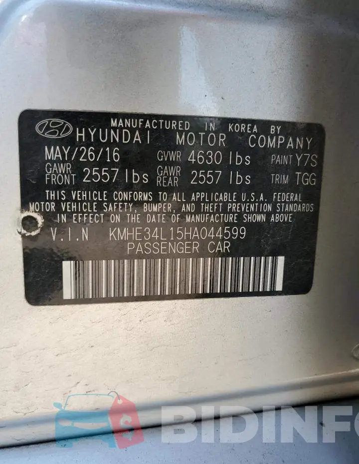 KMHE34L15HA044599 Photo# 12