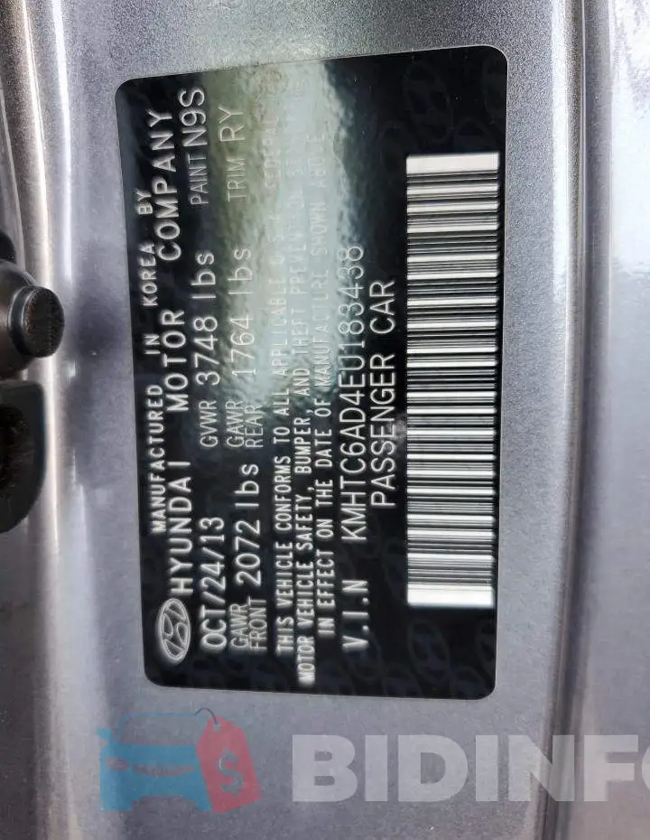KMHTC6AD4EU183438 Photo# 12