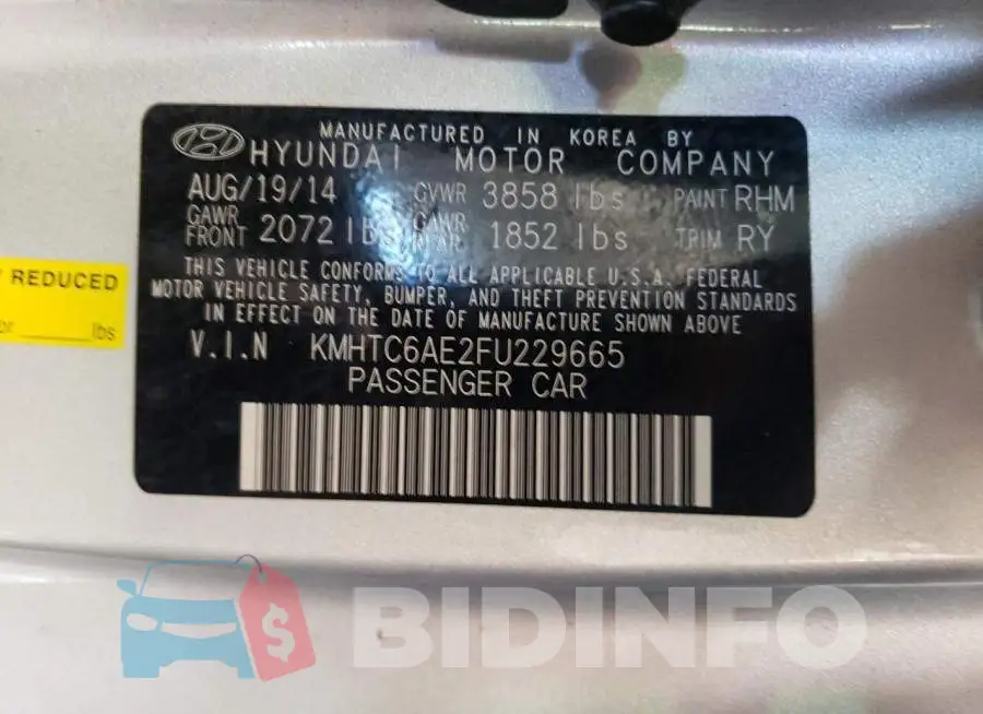 KMHTC6AE2FU229665 Photo# 12