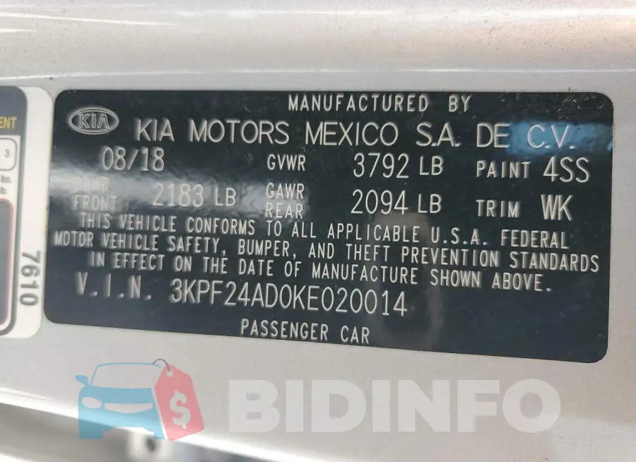 3KPF24AD0KE020014 Photo# 12