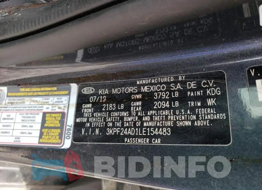 3KPF24AD1LE154483 Photo# 12