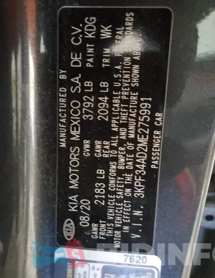 3KPF34AD2ME275991 Photo# 12