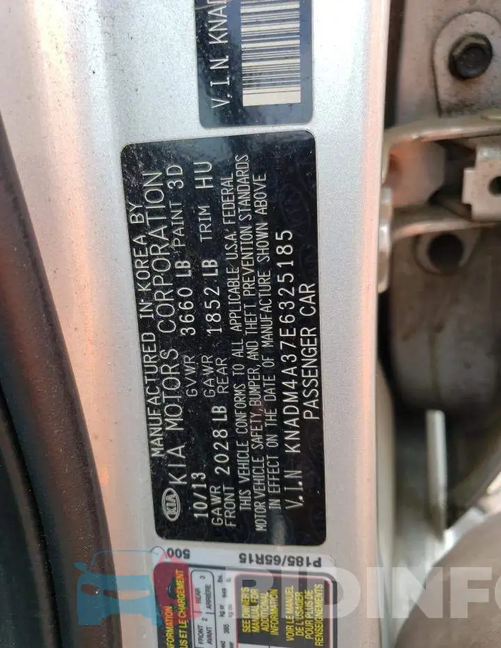 KNADM4A37E6325185 Photo# 12