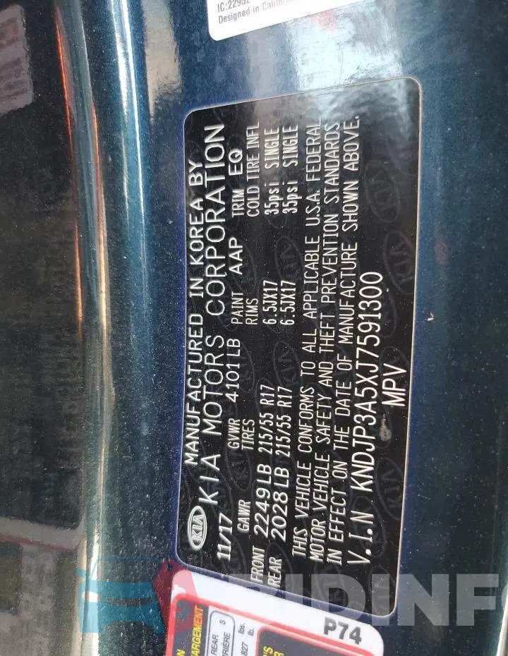 KNDJP3A5XJ7591300 Photo# 12