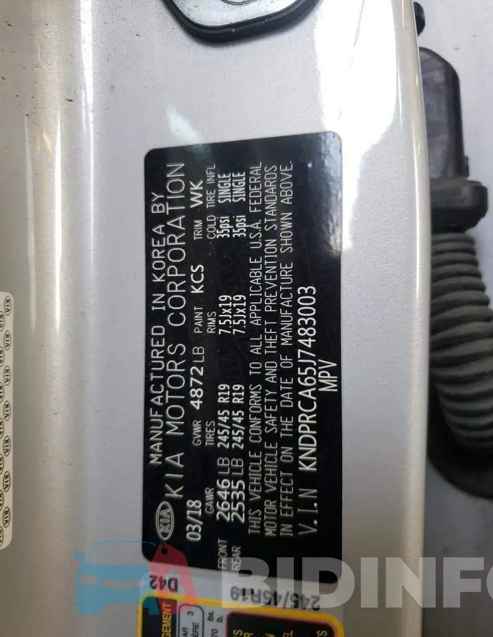 KNDPRCA65J7483003 Photo# 12
