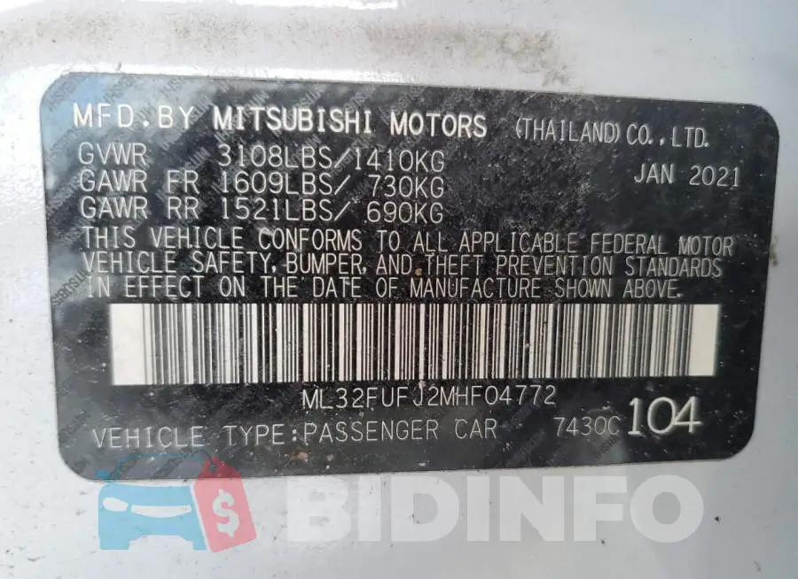 ML32FUFJ2MHF04772 Photo# 12