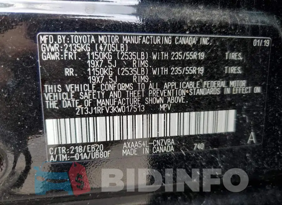 2T3J1RFV3KW017513 Photo# 13