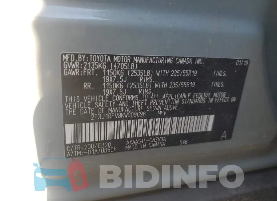 2T3J1RFV8KW009696 Photo# 12