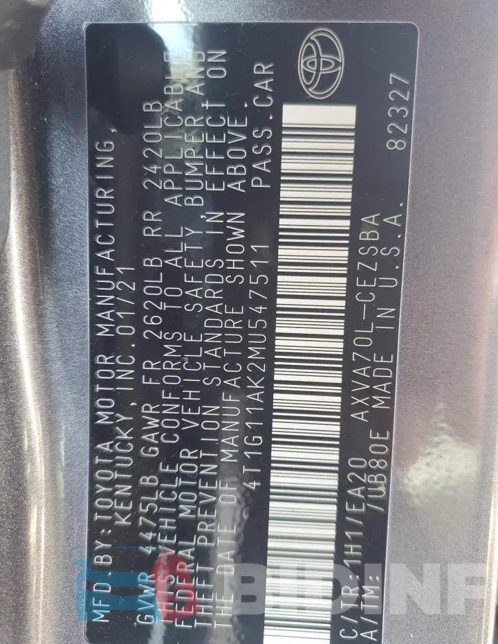 4T1G11AK2MU547511 Photo# 12