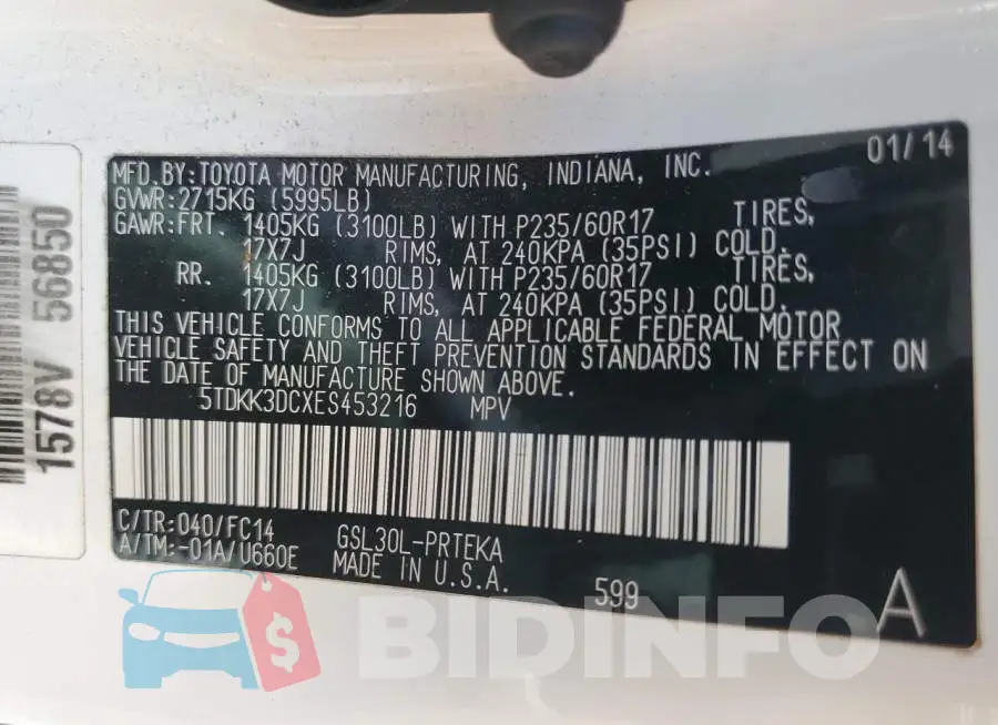 5TDKK3DCXES453216 Photo# 13