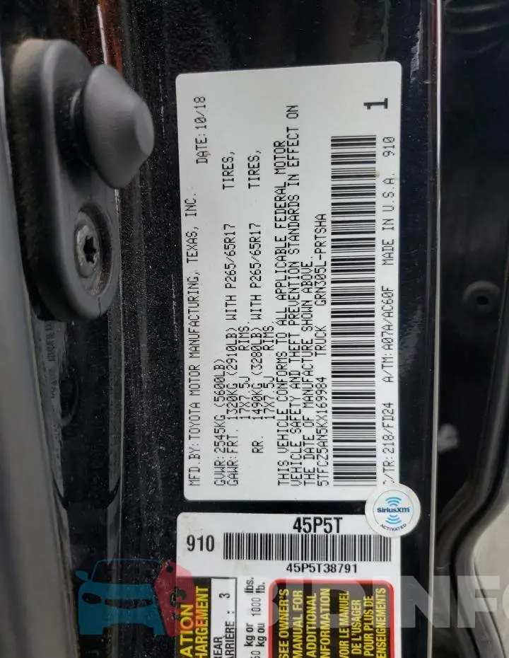 5TFCZ5AN5KX169984 Photo# 12