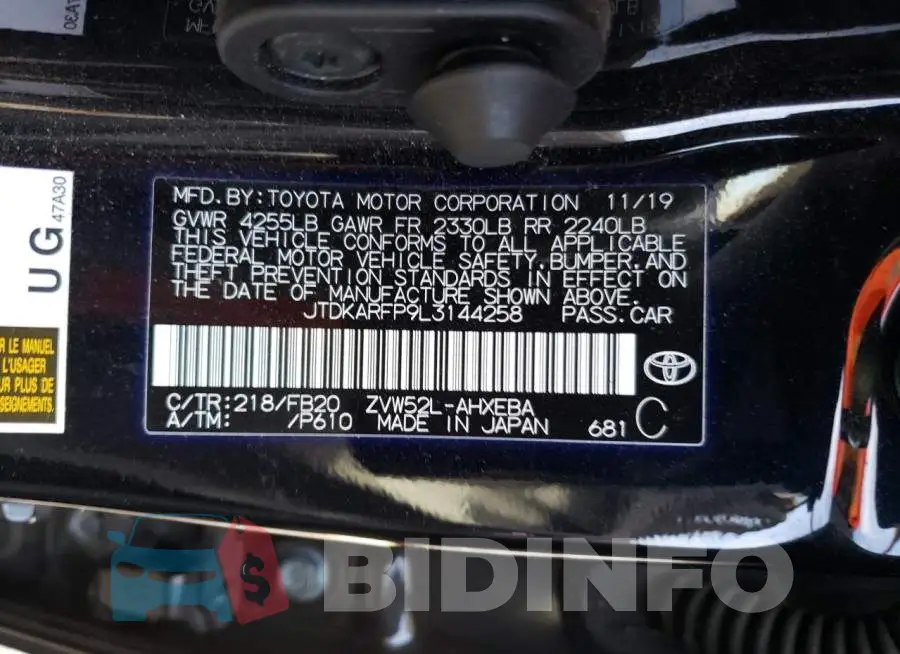 JTDKARFP9L3144258 Photo# 13