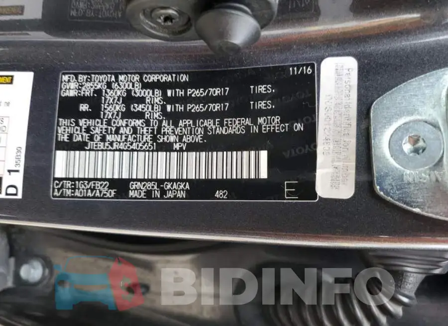 JTEBU5JR4G5405651 Photo# 13
