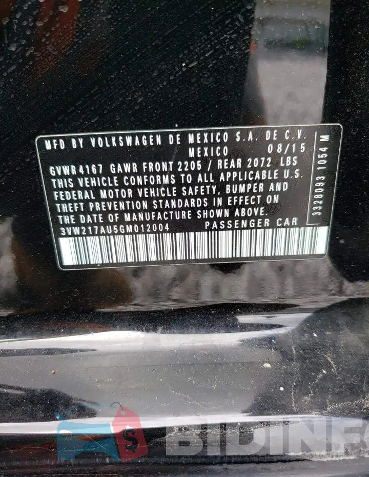 3VW217AU5GM012004 Photo# 12
