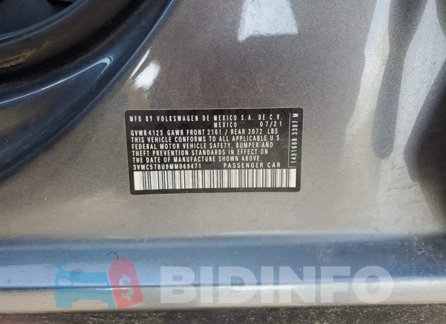 3VWC57BU9MM069471 Photo# 13