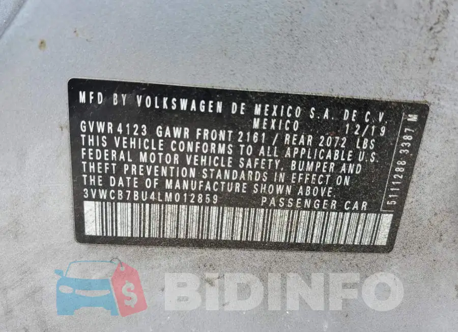 3VWCB7BU4LM012859 Photo# 12