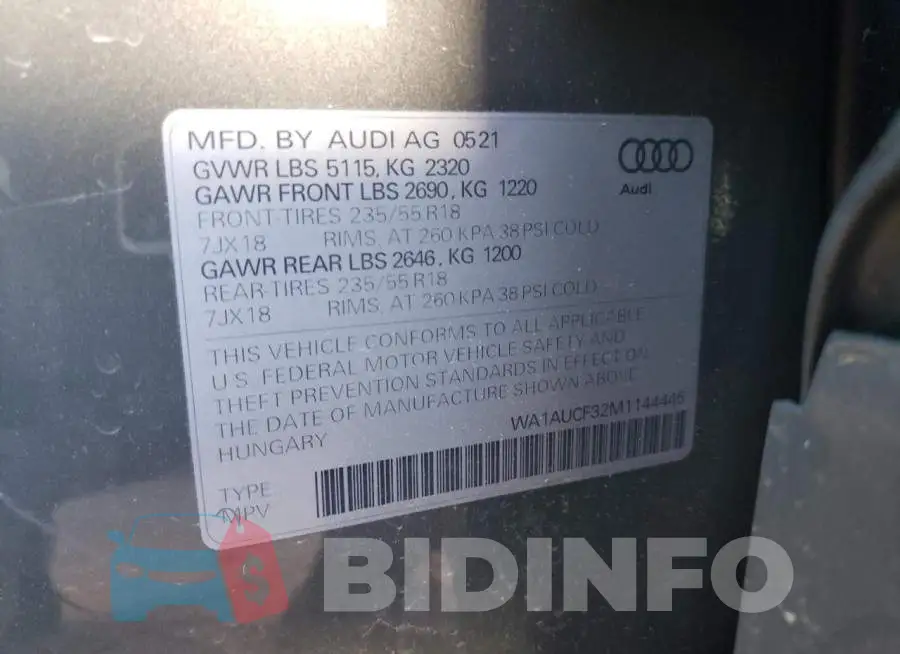 WA1AUCF32M1144445 Photo# 12