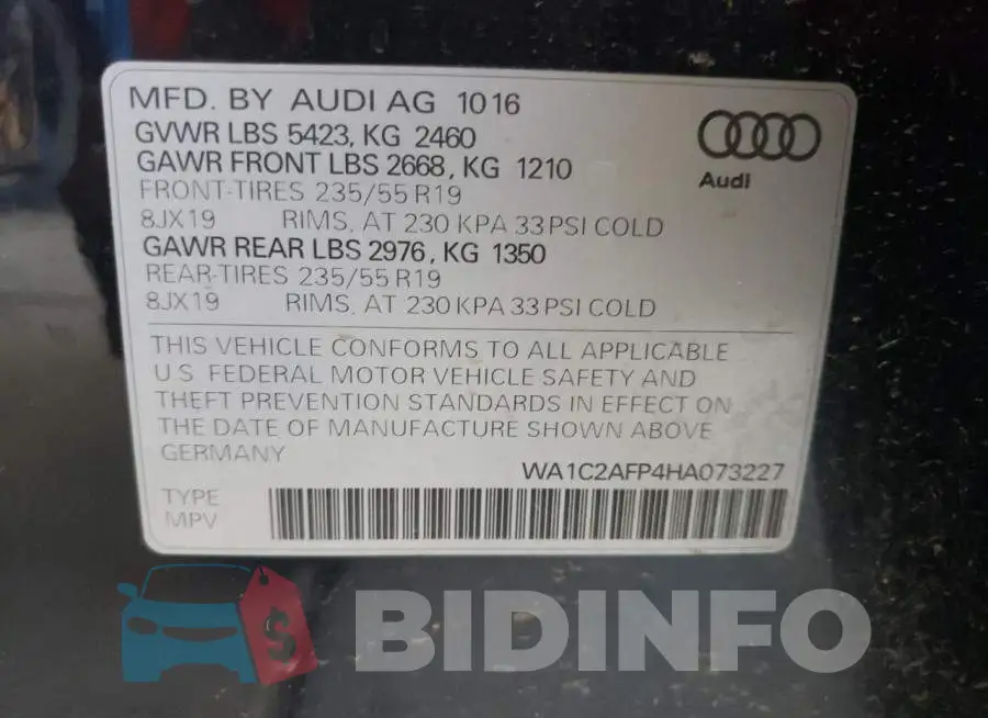 WA1C2AFP4HA073227 Photo# 13