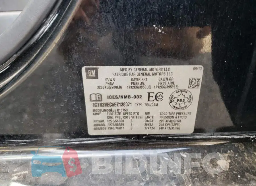 1GTV2VEC5EZ138071 Photo# 12