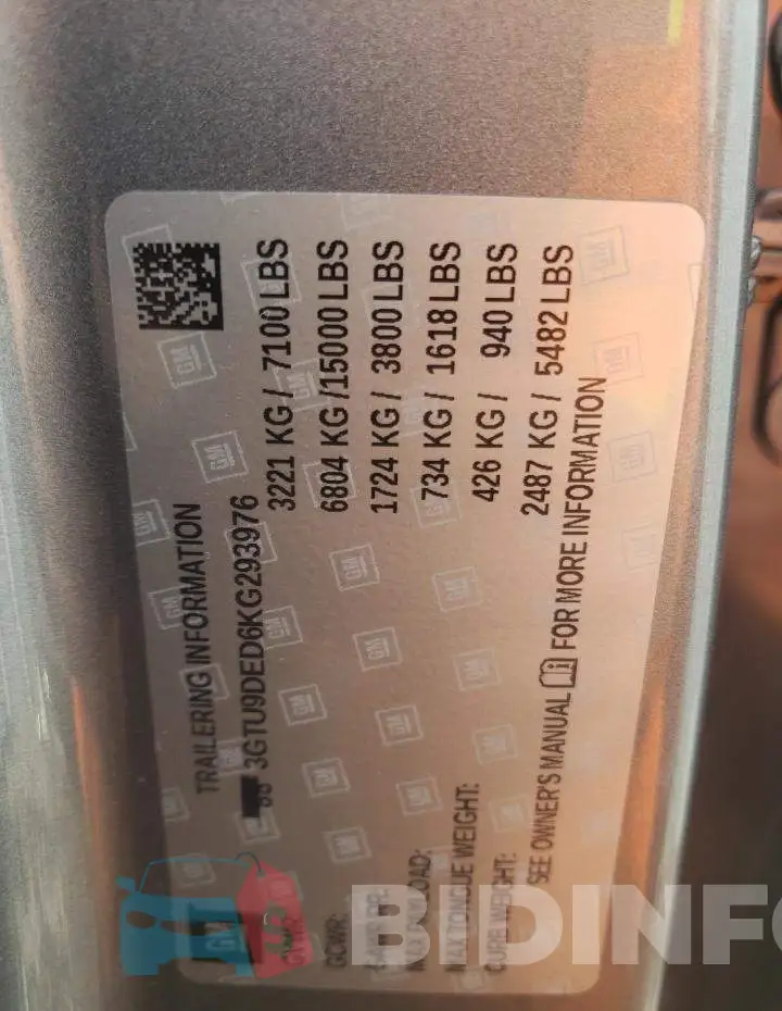 3GTU9DED6KG293976 Photo# 12