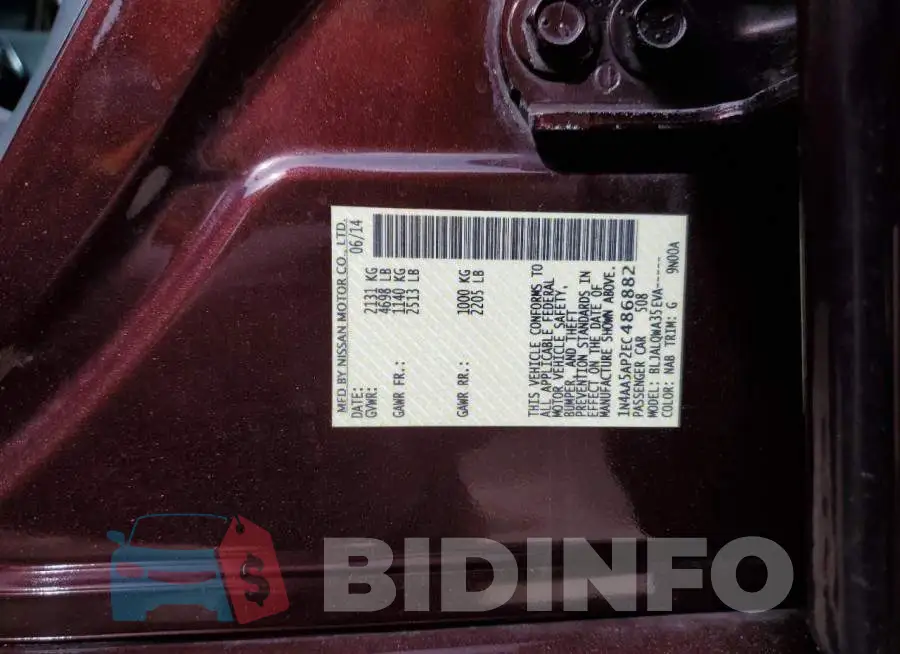 1N4AA5AP2EC486882 Photo# 12