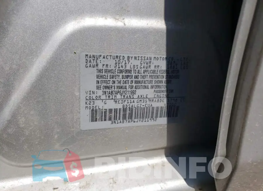 3N1AB7AP6JY211992 Photo# 12