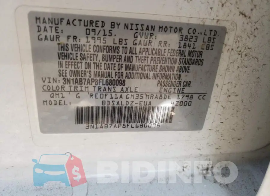 3N1AB7AP8FL680098 Photo# 12