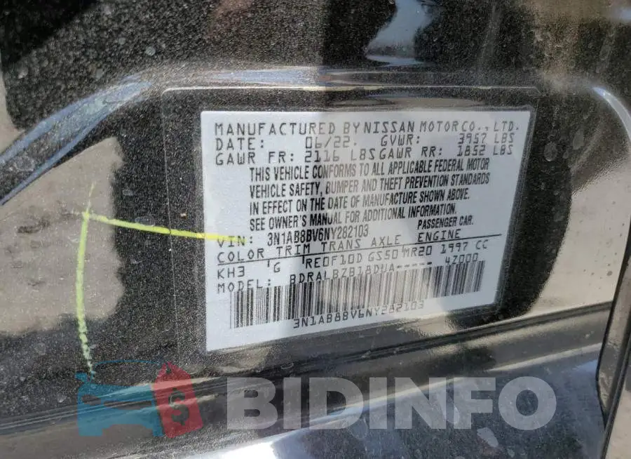 3N1AB8BV6NY282103 Photo# 12