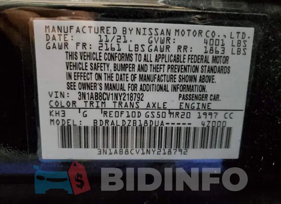 3N1AB8CV1NY218792 Photo# 12