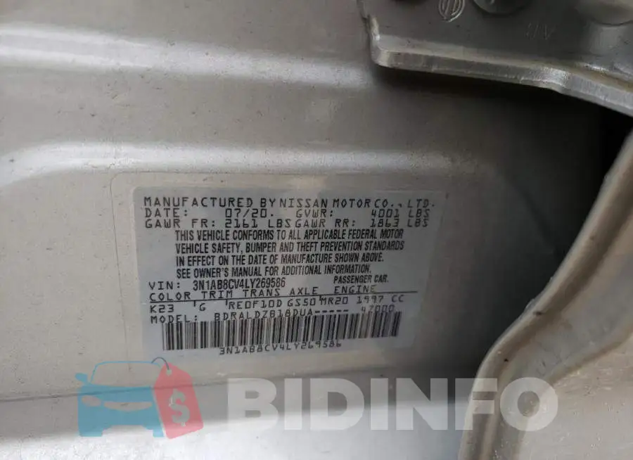3N1AB8CV4LY269586 Photo# 12