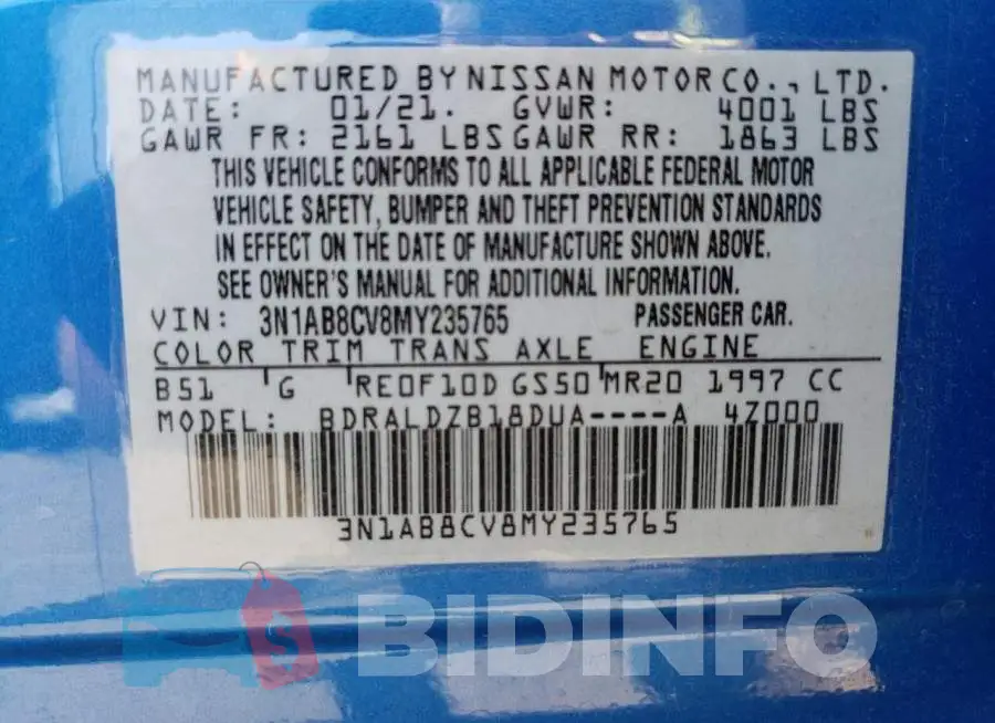 3N1AB8CV8MY235765 Photo# 12