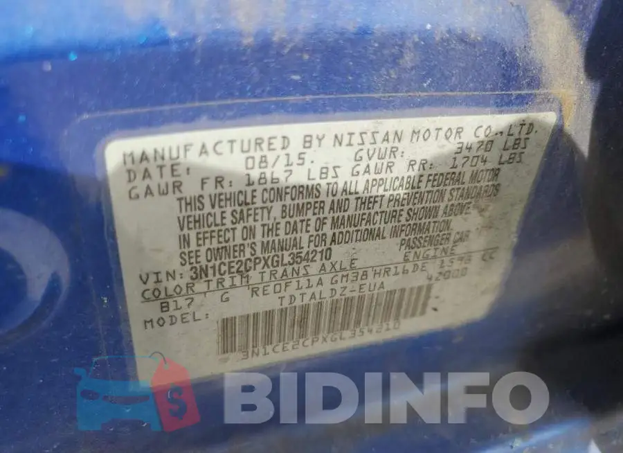 3N1CE2CPXGL354210 Photo# 12