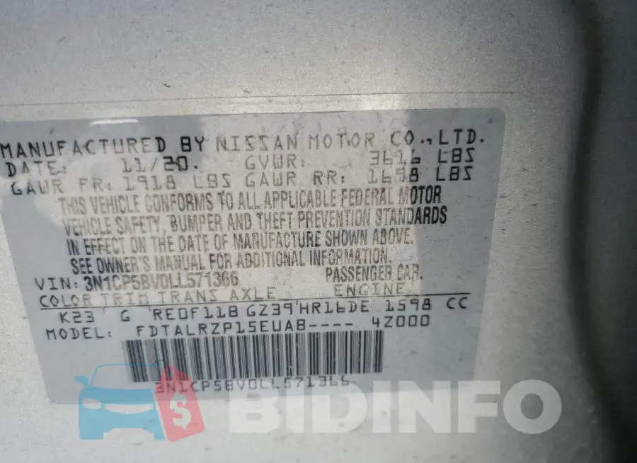 3N1CP5BV0LL571366 Photo# 12