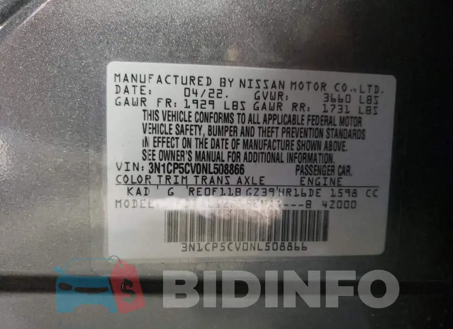 3N1CP5CV0NL508866 Photo# 13