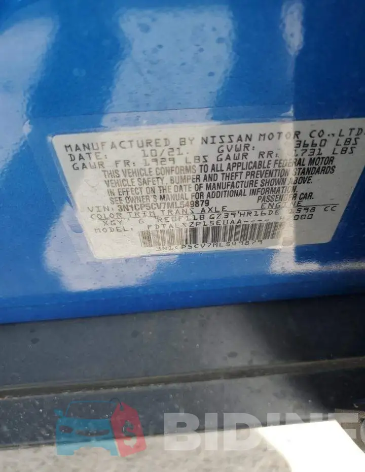 3N1CP5CV7ML549879 Photo# 12