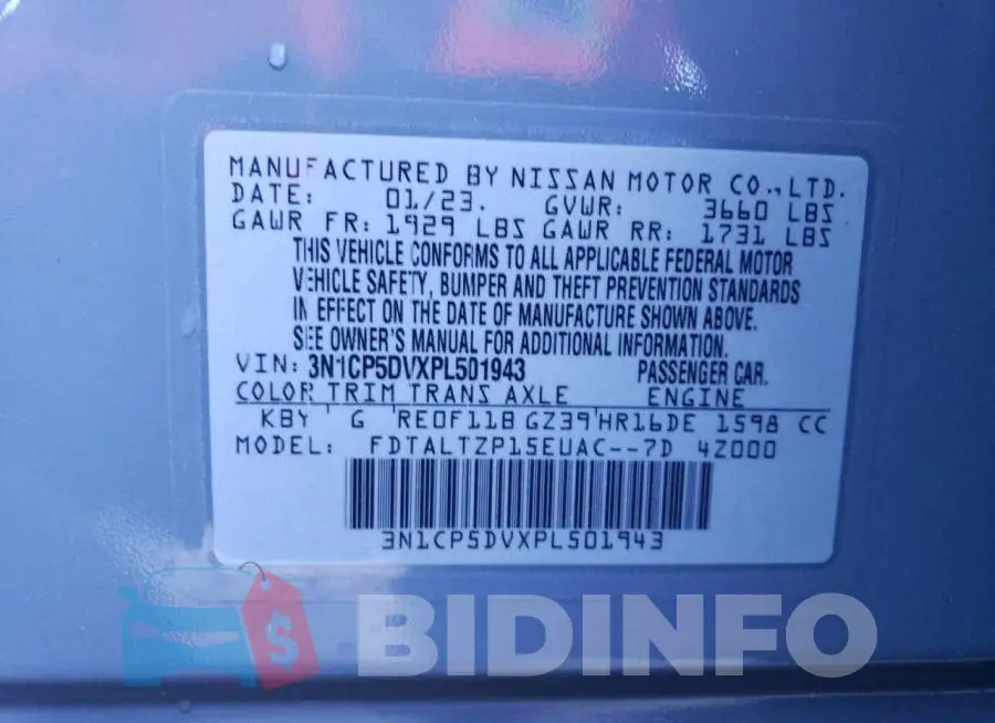 3N1CP5DVXPL501943 Photo# 13