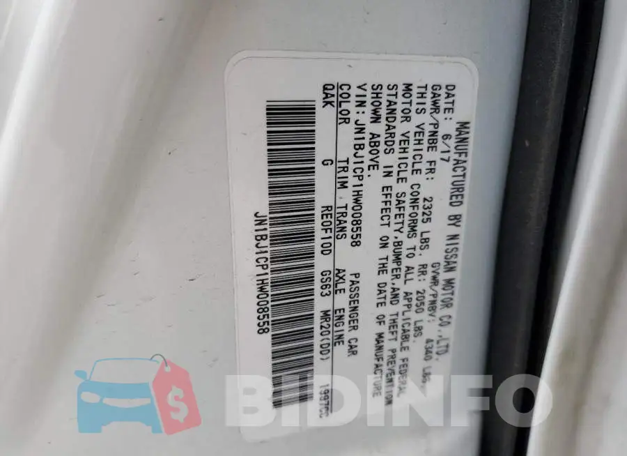 JN1BJ1CP1HW008558 Photo# 13