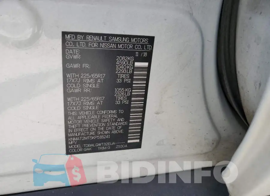 KNMAT2MT5KP518241 Photo# 12